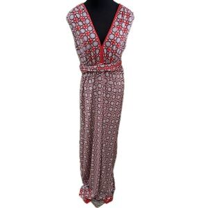 Max Studio Women’s Red, White and Blue Maxi Dress, Size S